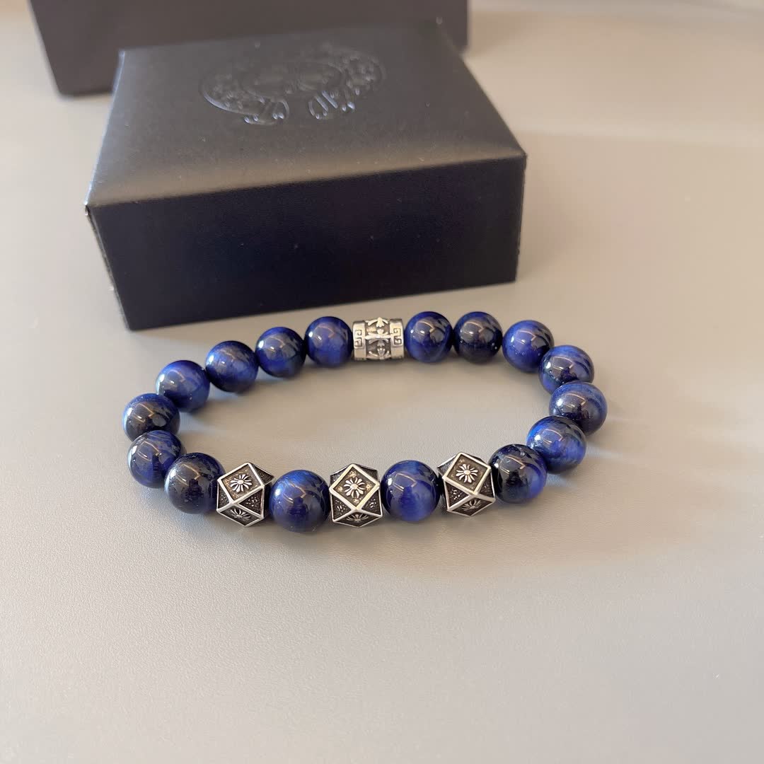 Chrome Hearts Blue Beaded Bracelet